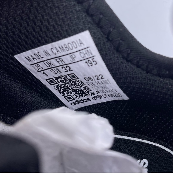 Adidas ortholite unisex mesh running lightweight black sneakers Size 1 X_PLR C - Picture 13 of 13